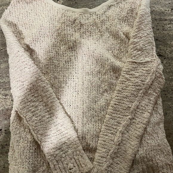 Free People Sweater Women's Soft Ivory Sweater  Size Small - Picture 3 of 4